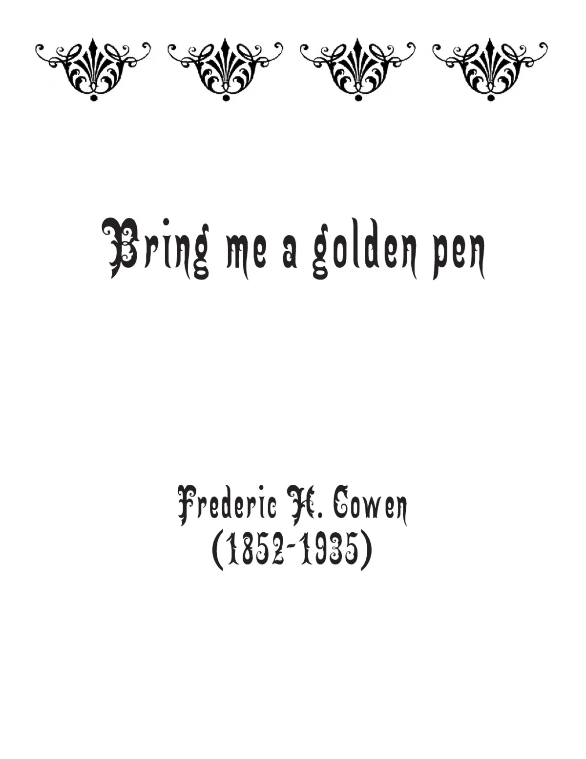 Bring me a golden pen - Page 1