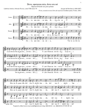 Dove, speranza mia, dove ora sei