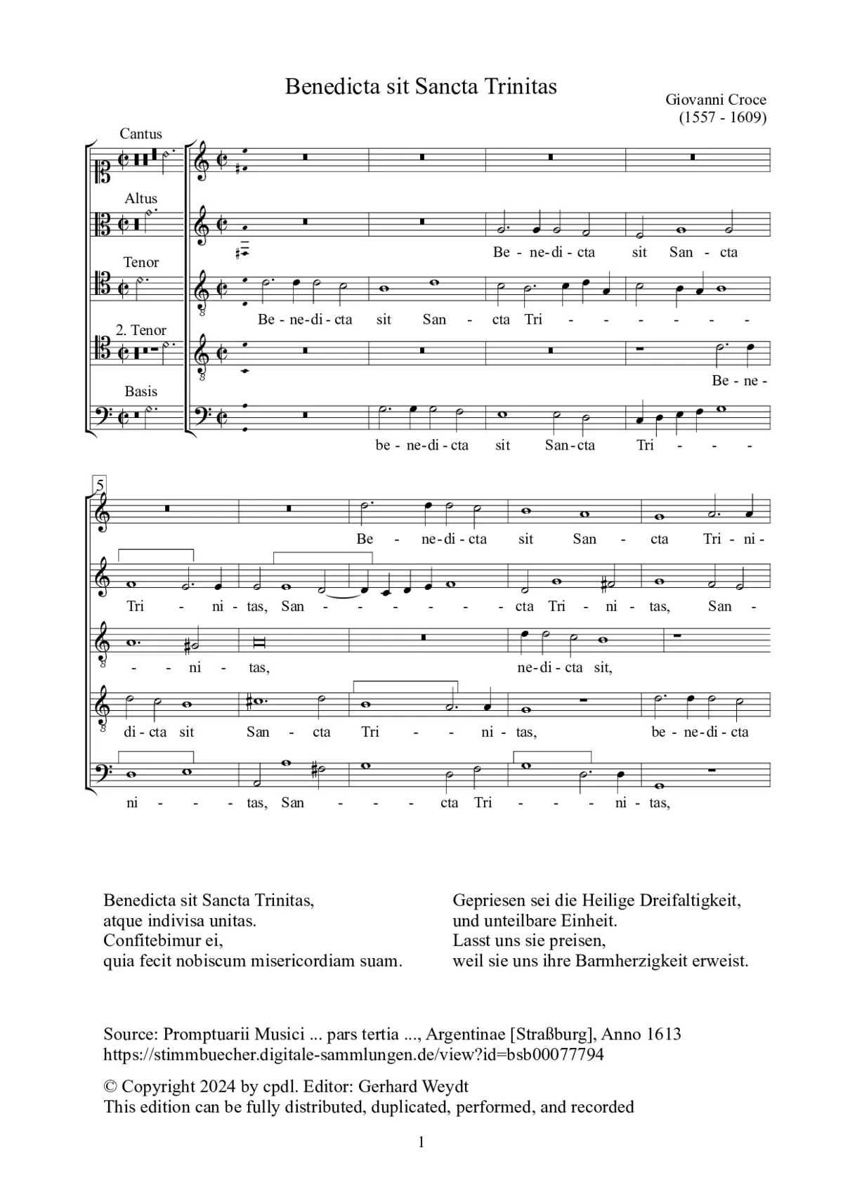 Benedicta sit Sancta Trinitas - Page 1