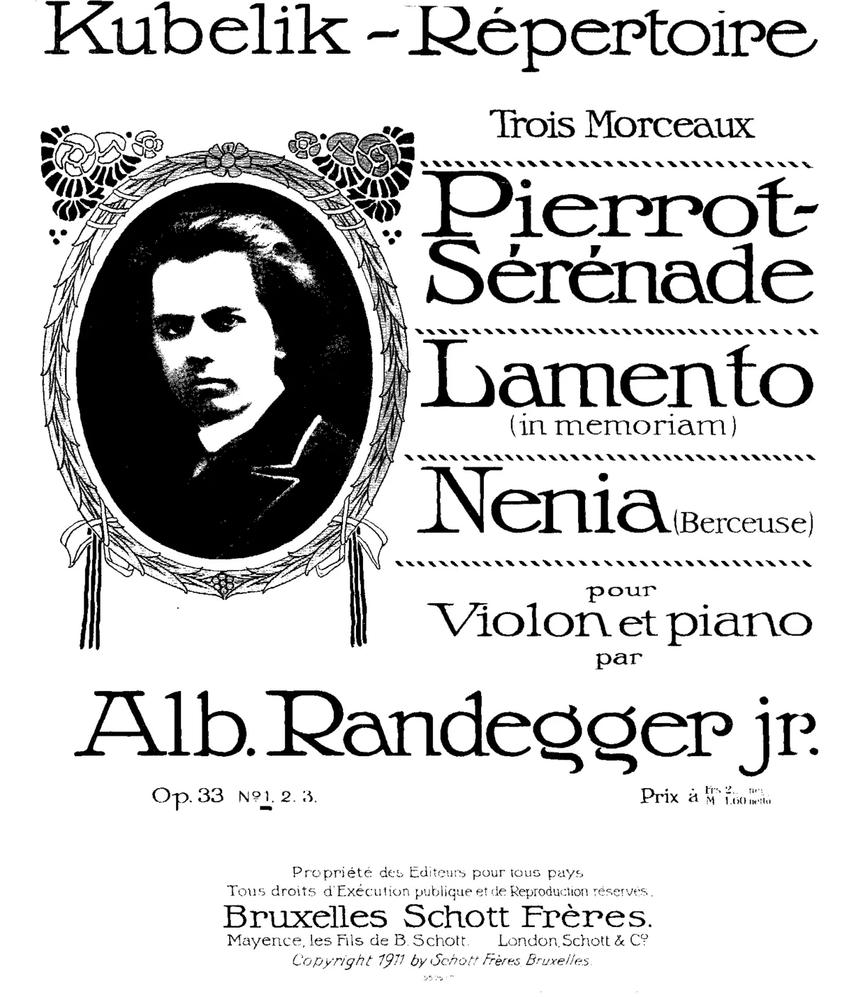 Trois morceaux pour violon et piano - Page 1