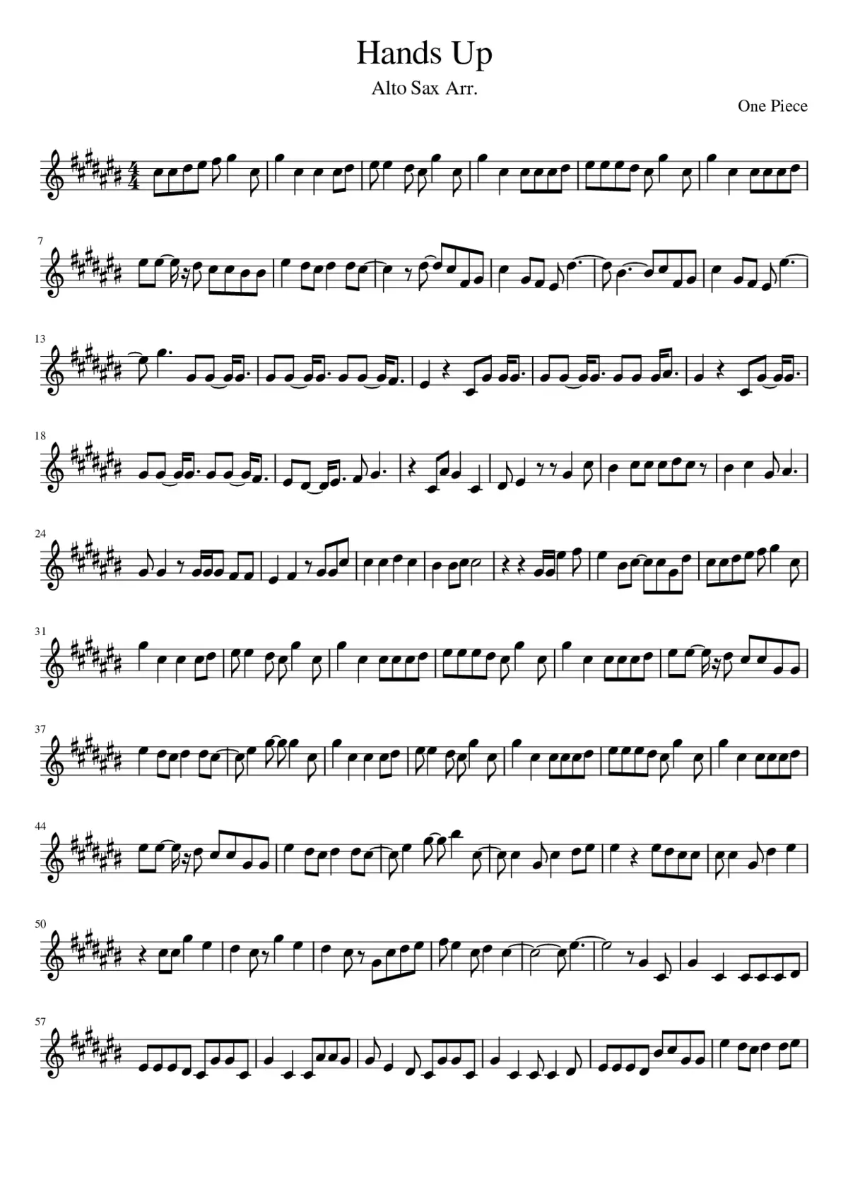 one piece - Hands Up - Page 1