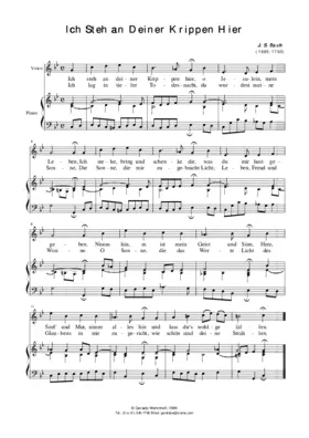 Ich steh an deiner Krippen hier, BWV 469