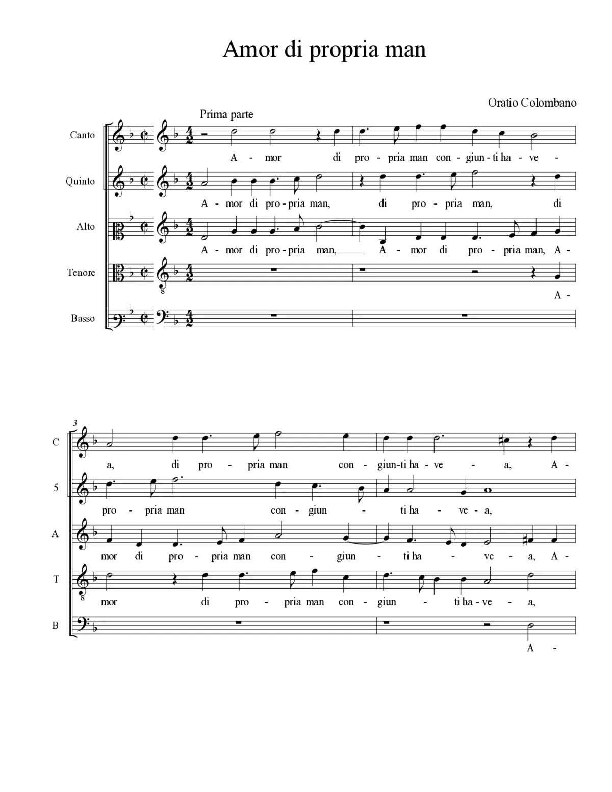 Amor di propria man - Page 1