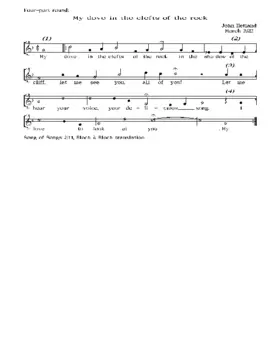 My dove in the clefts of the rock