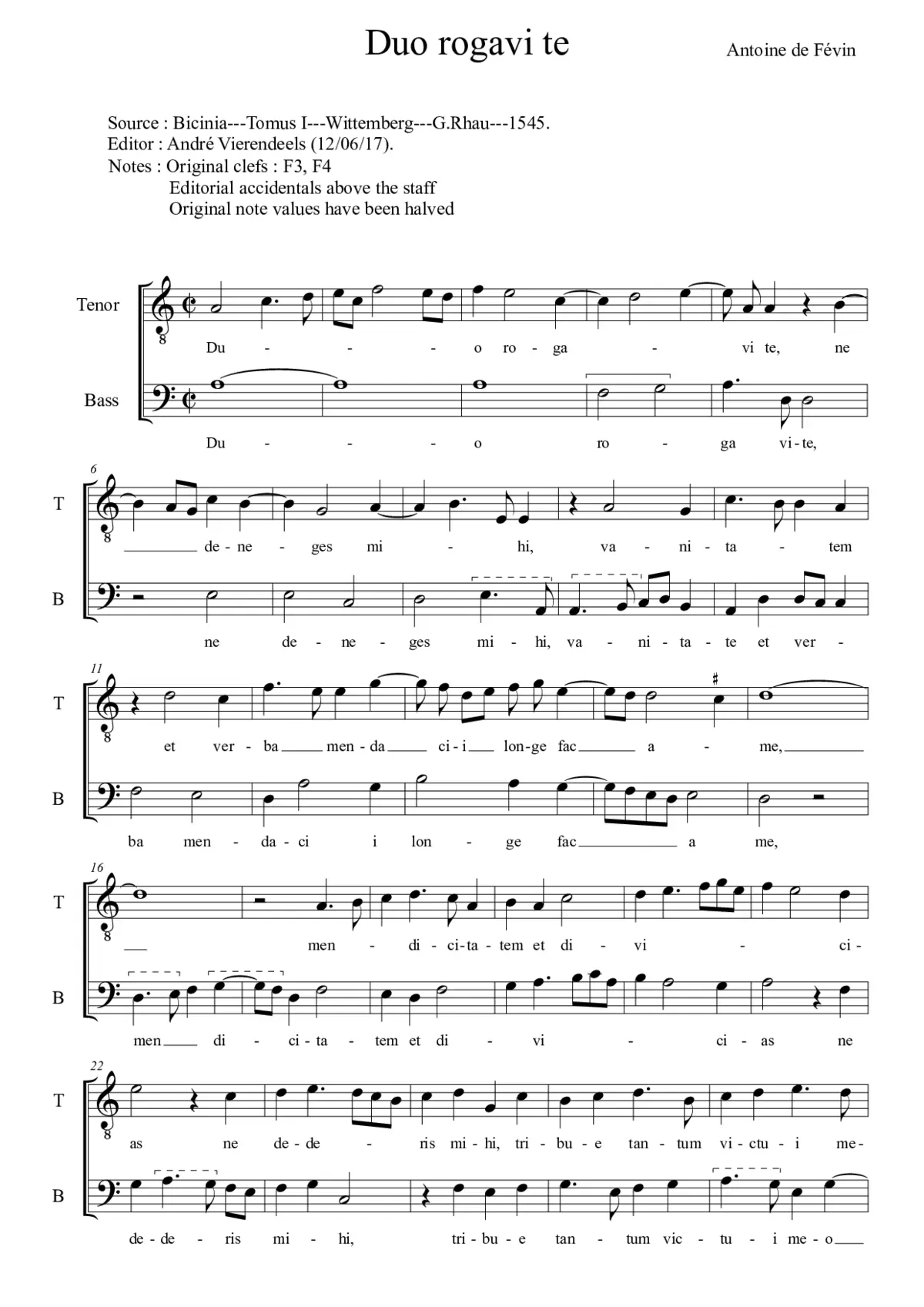 Duo rogavi te - Page 1