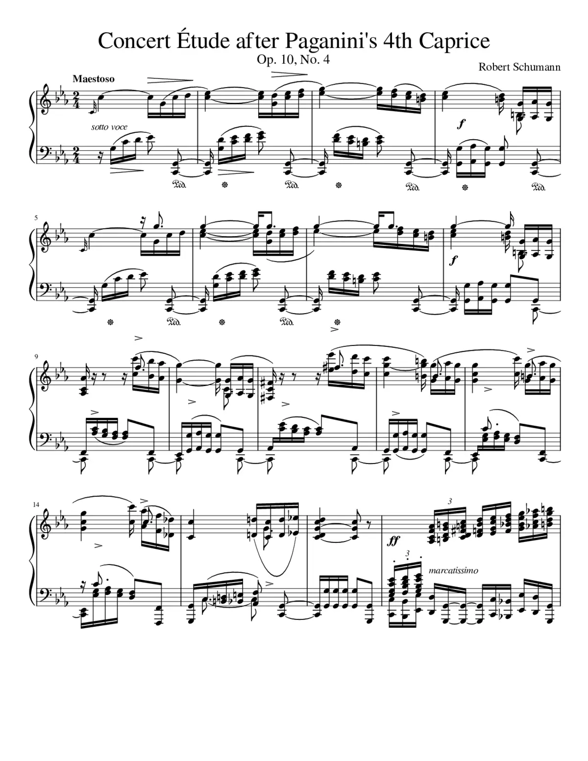 6 Concert Etudes after Paganini Caprices Op.10 - Page 1