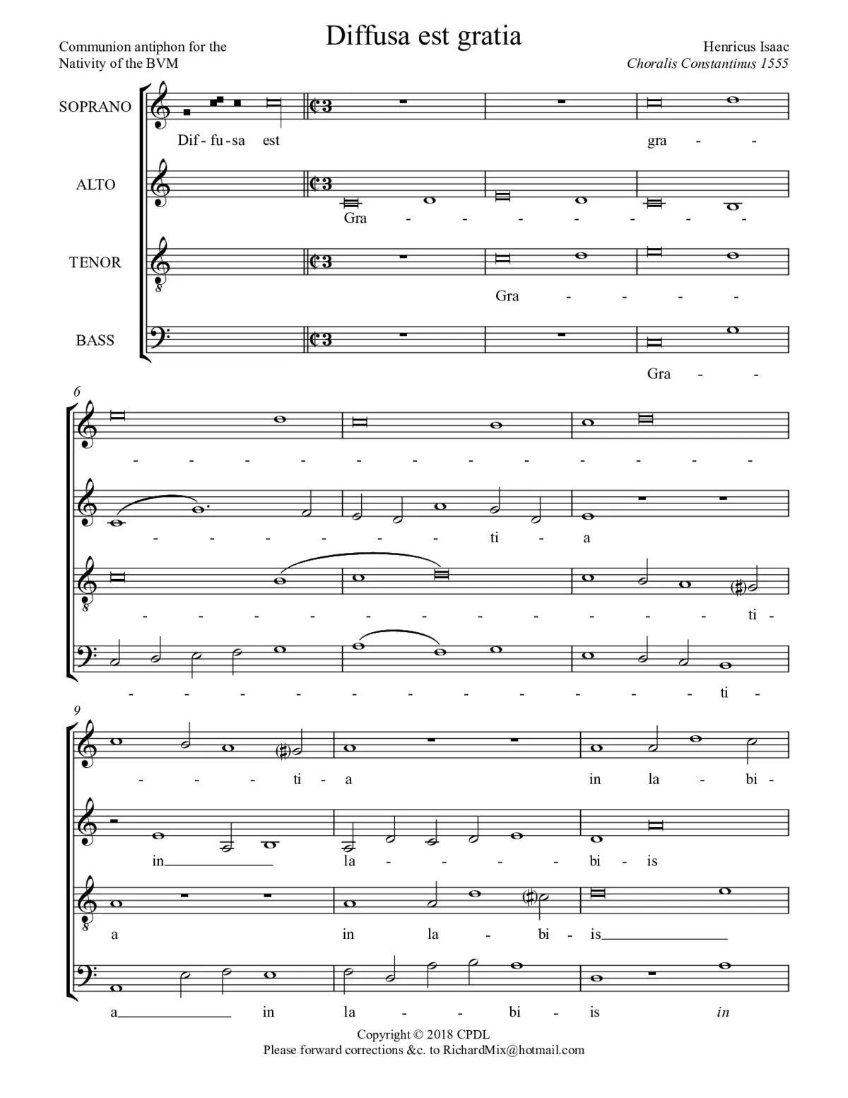 Diffusa est (Nativitatis) - Page 1