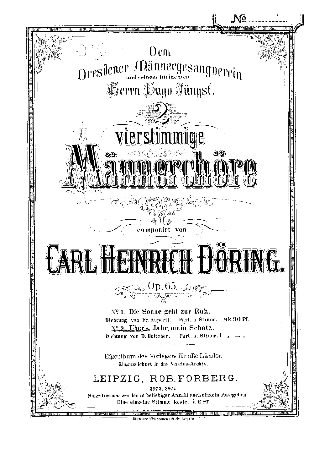 2 Vierstimmige Männerchöre - Page 1