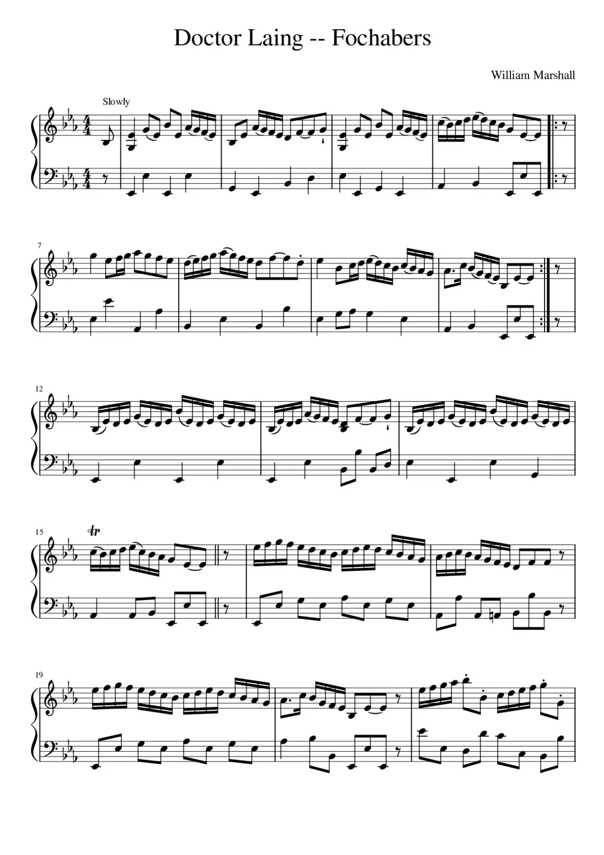 Doctor Laing -- Fochabers - Page 1