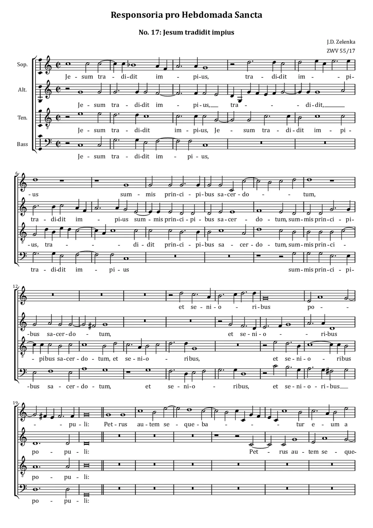 Jesum tradidit impius, ZWV 55:17 - Page 1