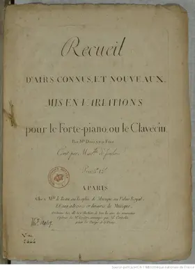 2 Airs from 'L'amitié à l'epreuve' with Variations