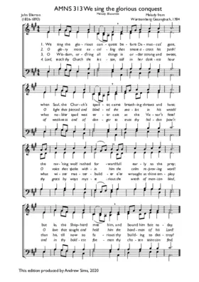 We sing the glorious conquest