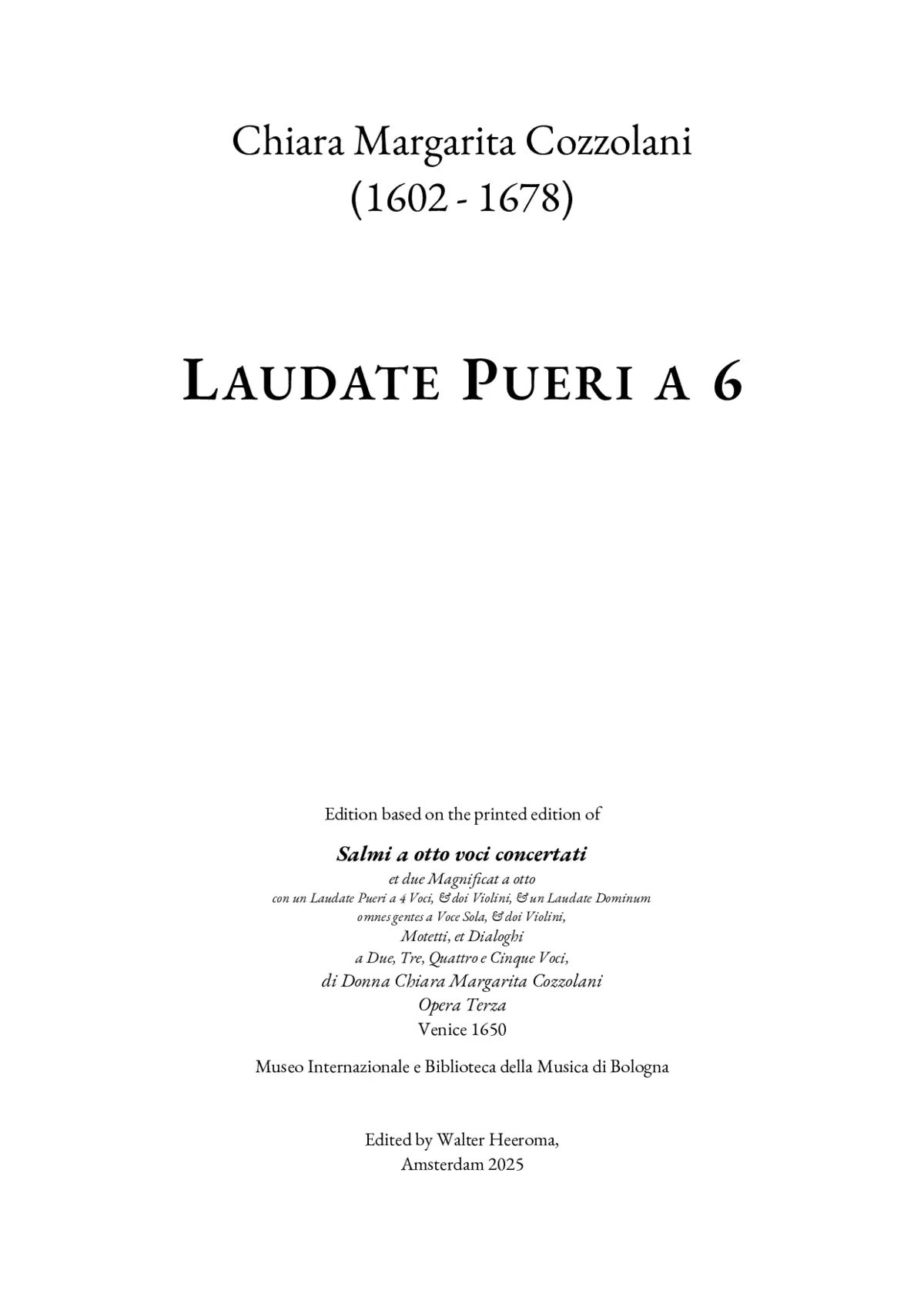 Laudate Pueri a 6 - Page 1