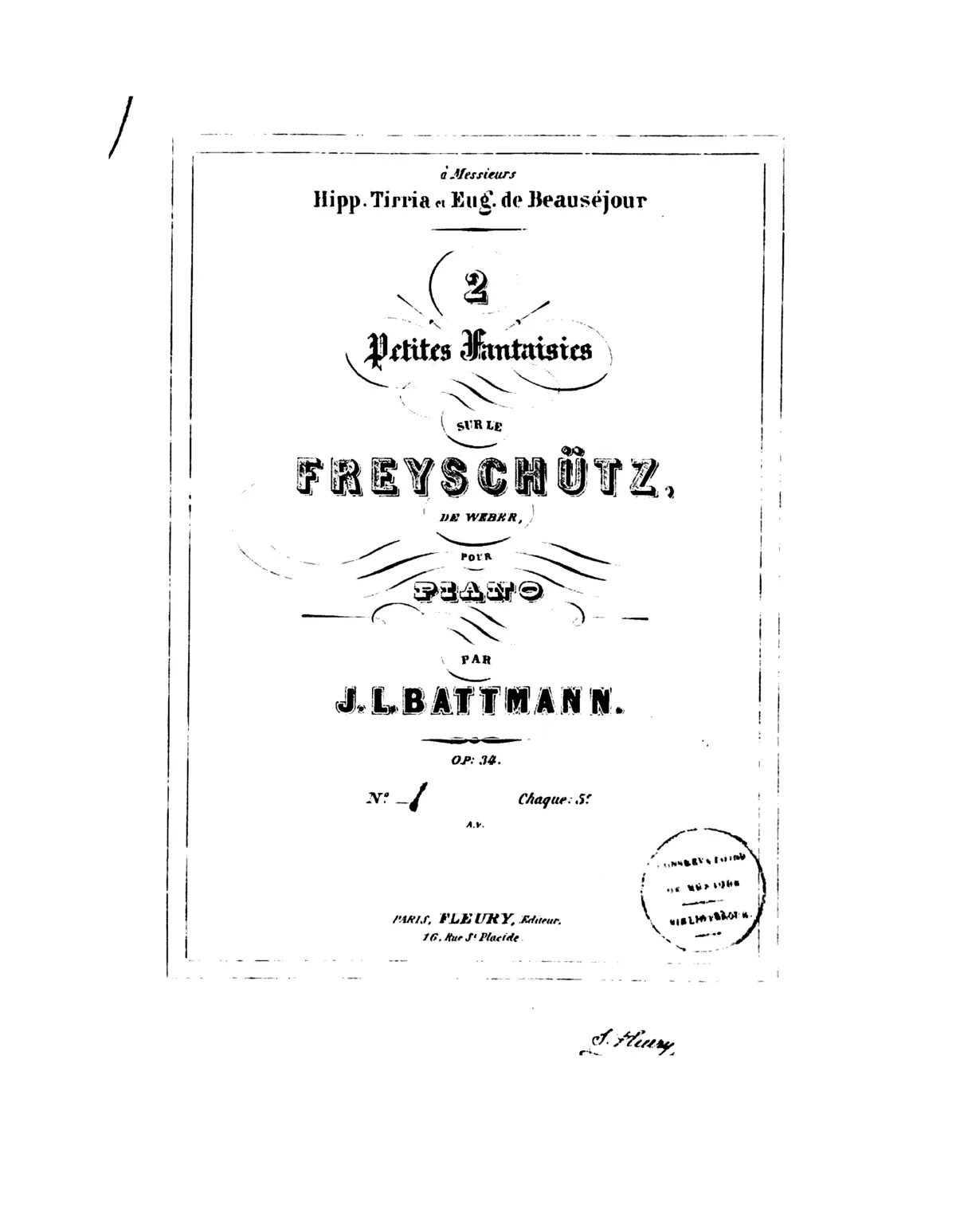 2 Petites fantaisies sur 'Le Freyschütz' - Page 1