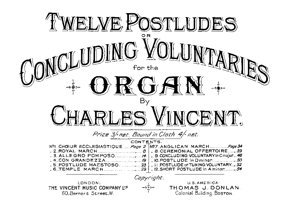 12 Postludes or Concluding Voluntaries - Page 1