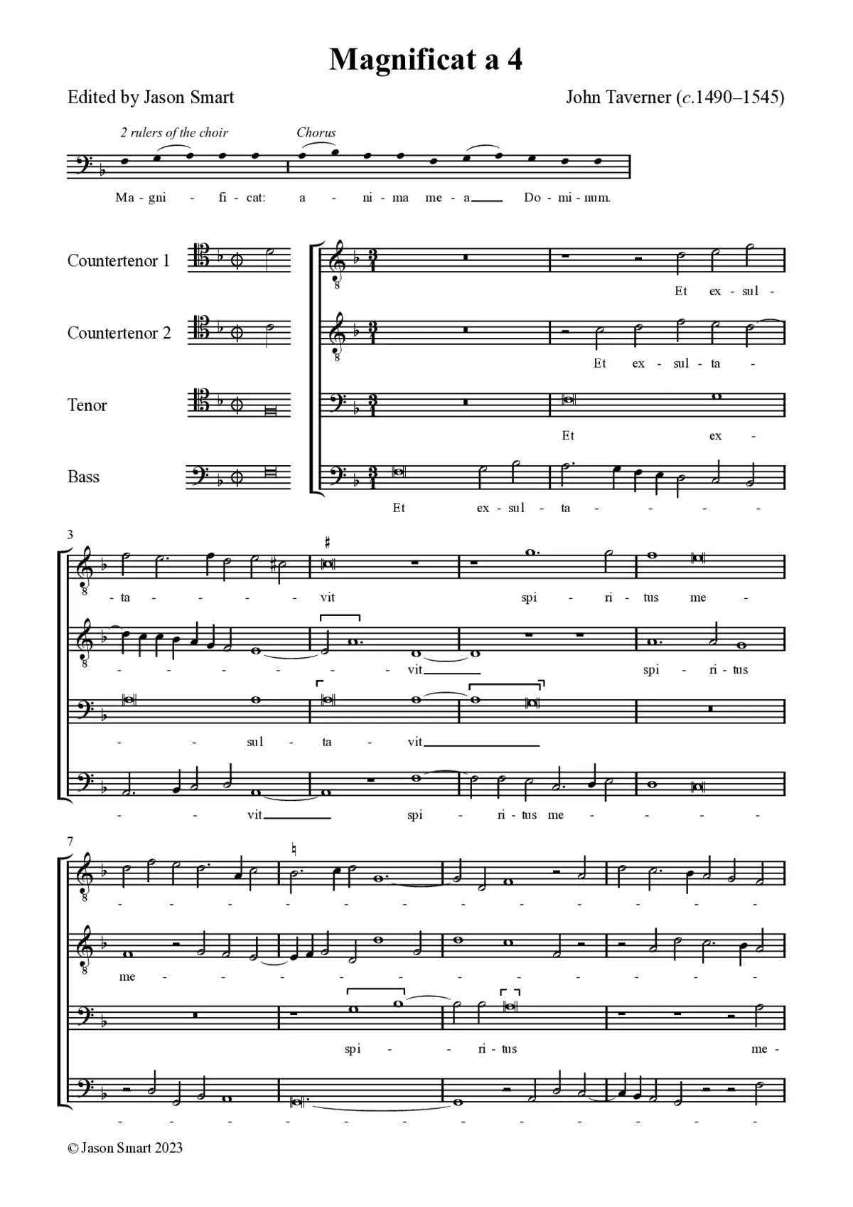 Magnificat a 4 - Page 1
