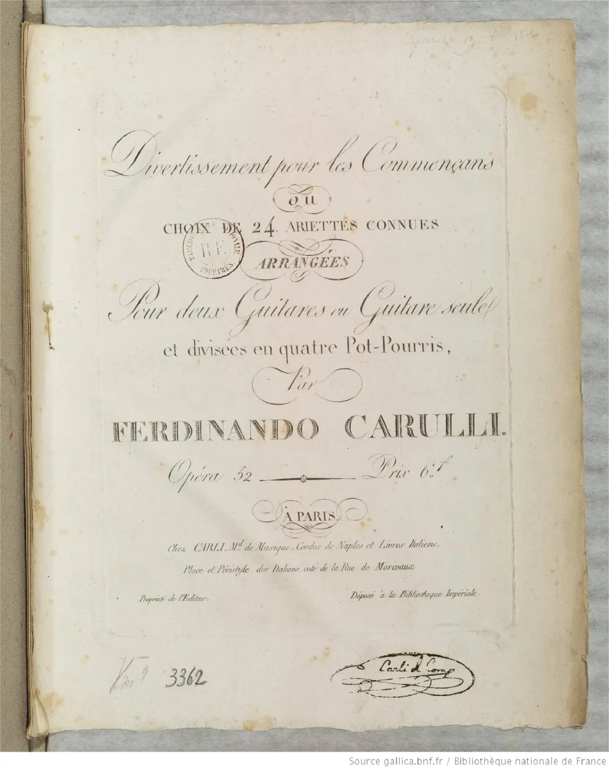 Divertissement pour 2 Guitares ou Guitare seule - Page 1
