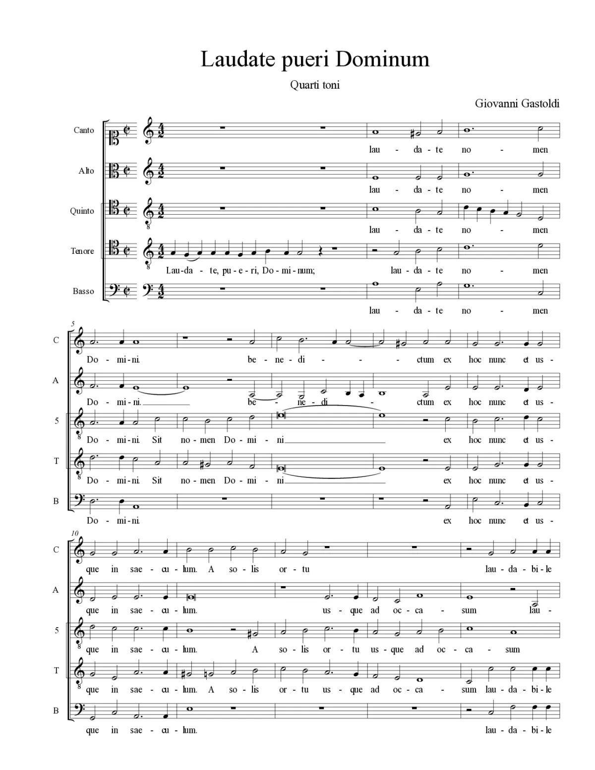 Laudate pueri Dominum - Page 1