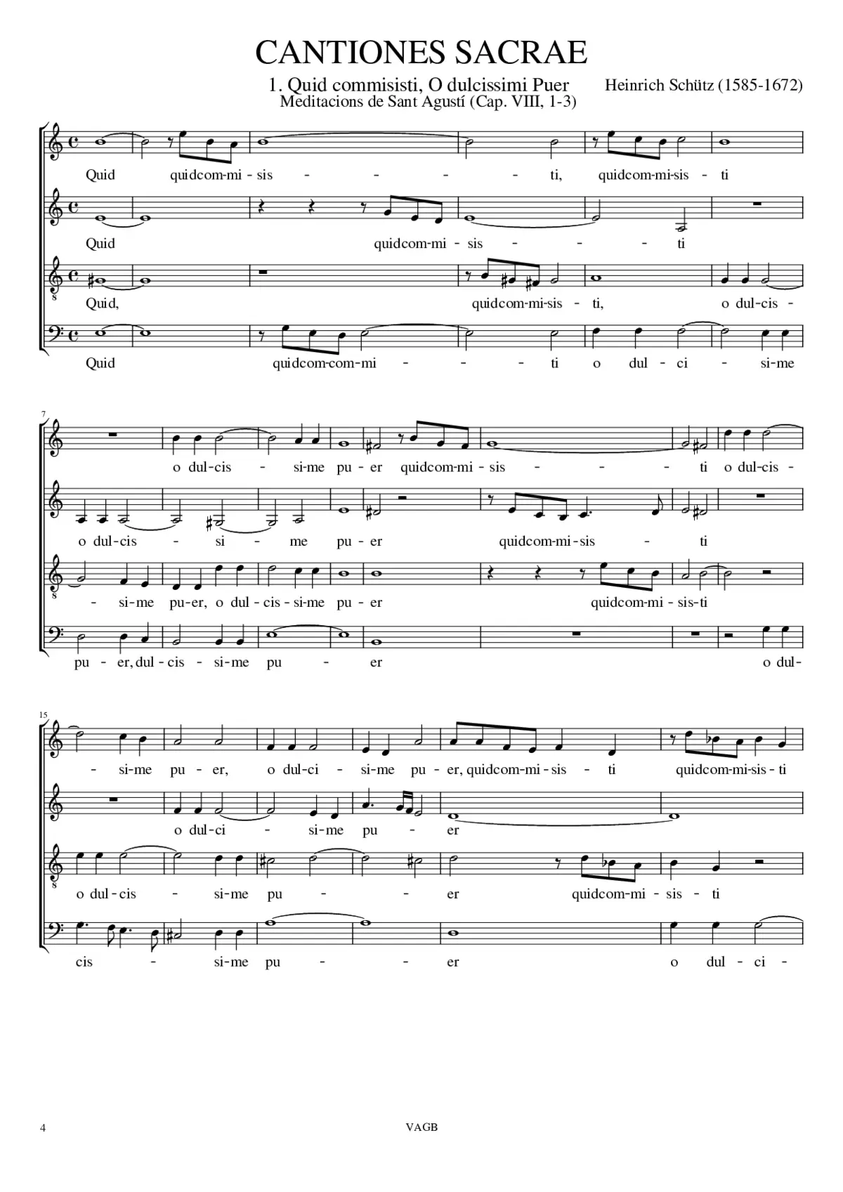 Cantiones Sacrae 3 - Page 1