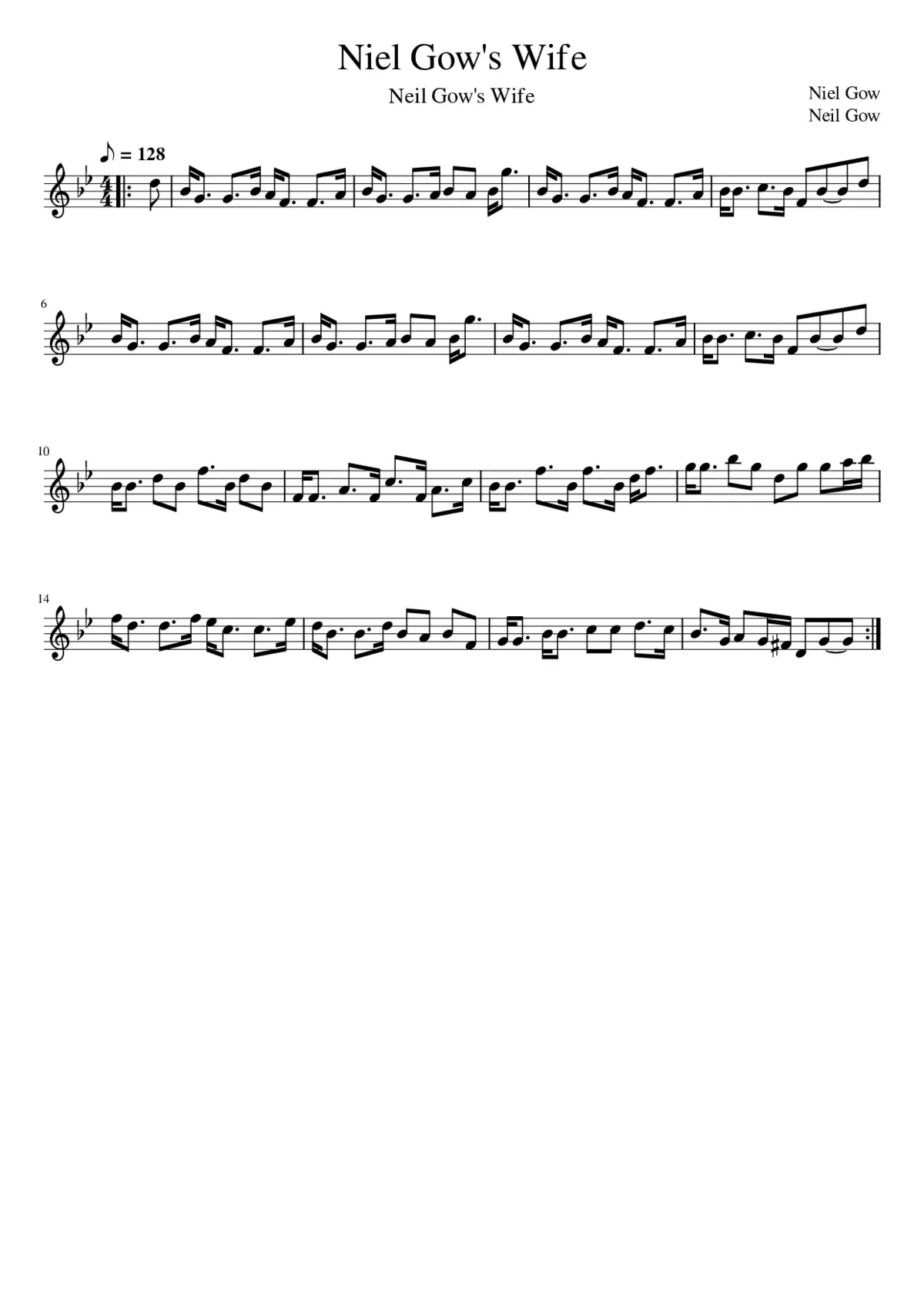 Niel Gow's Wife - Page 1