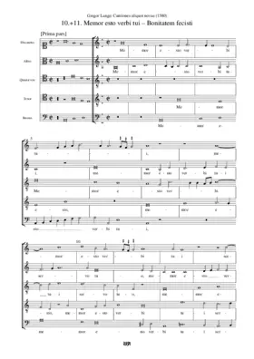 Memor esto verbi tui - Bonitatem fecisti