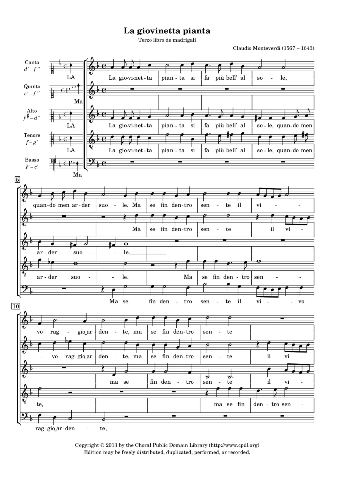 La giovinetta pianta - Page 1