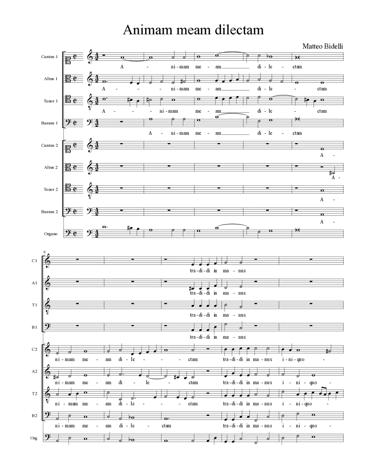 Animam meam dilectam - Page 1