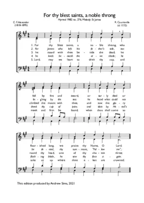 For thy blest saints, a noble throng