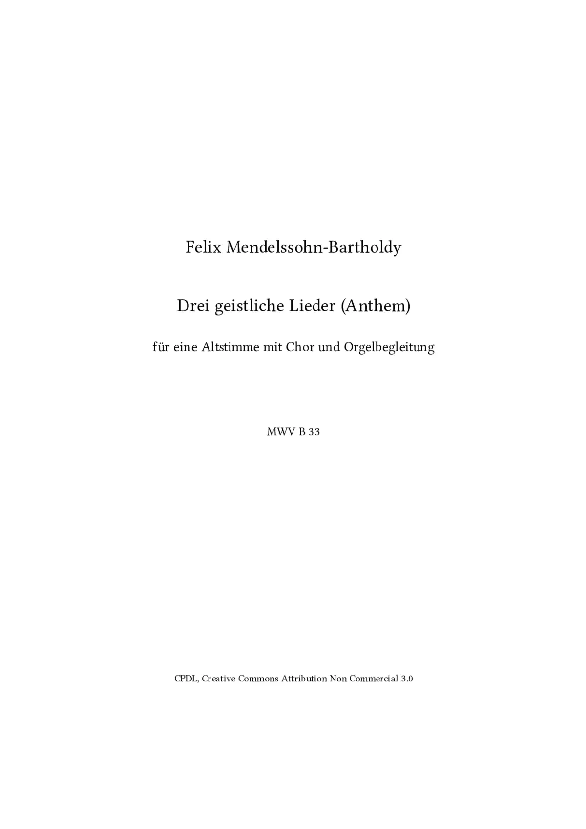Drei geistliche Lieder, Op. 96 - Page 1