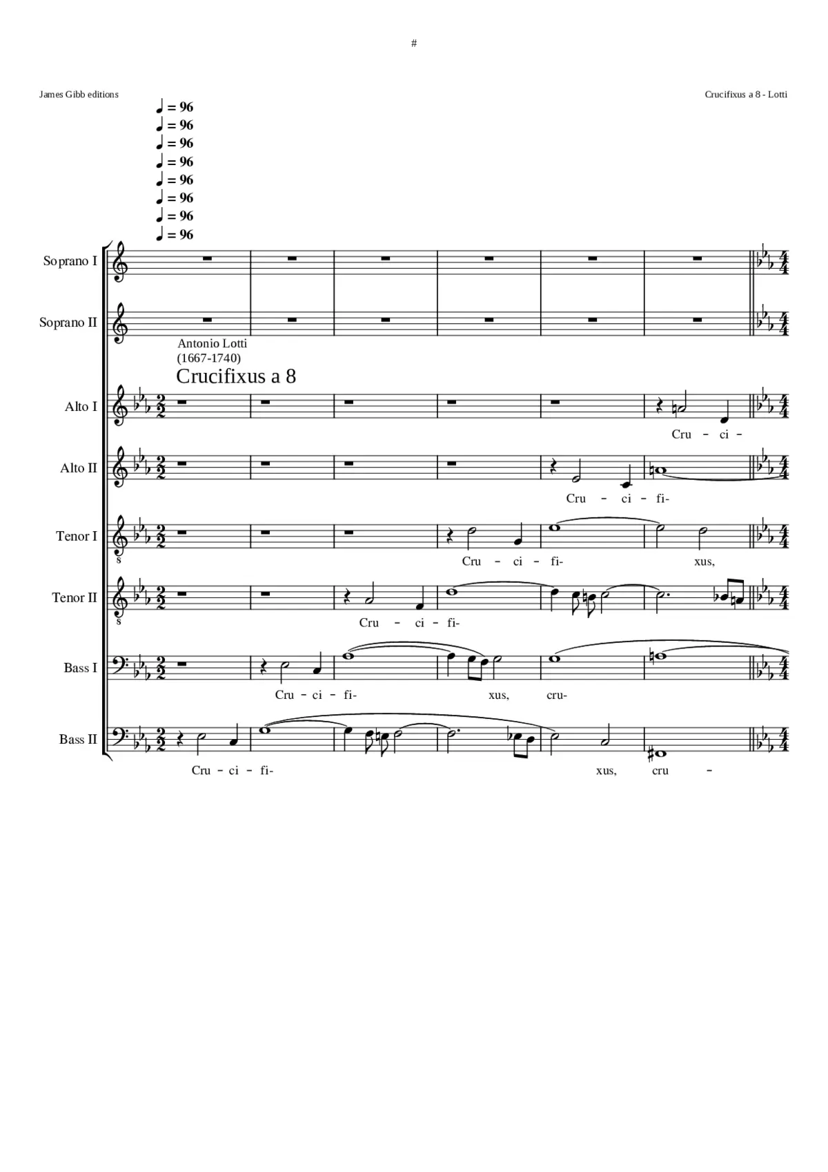 Crucifixus a 8 - Page 1