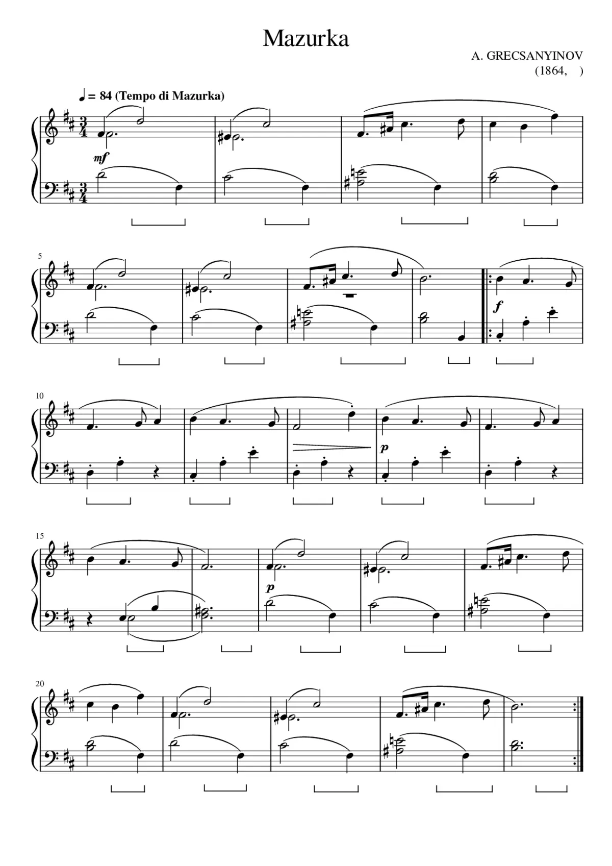 Mazurka - Page 1