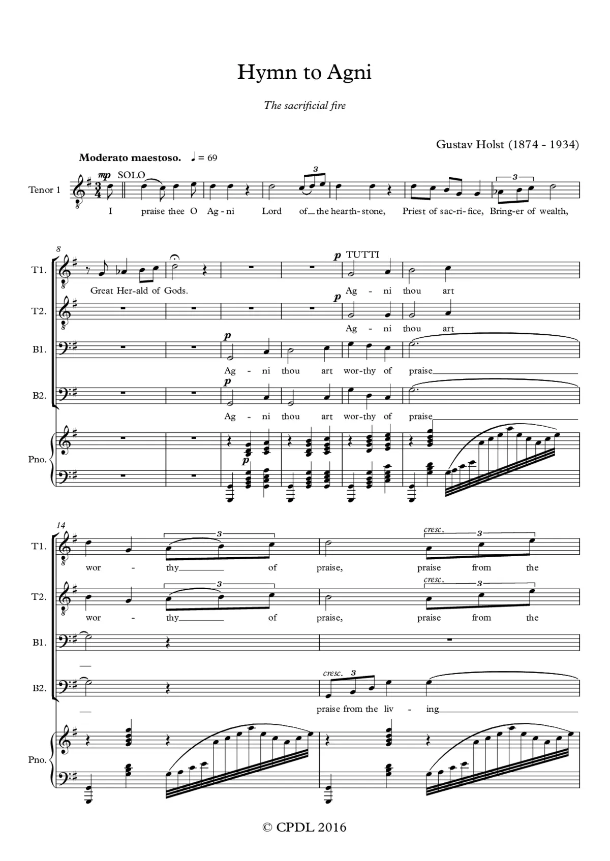 Hymn to Agni - Page 1