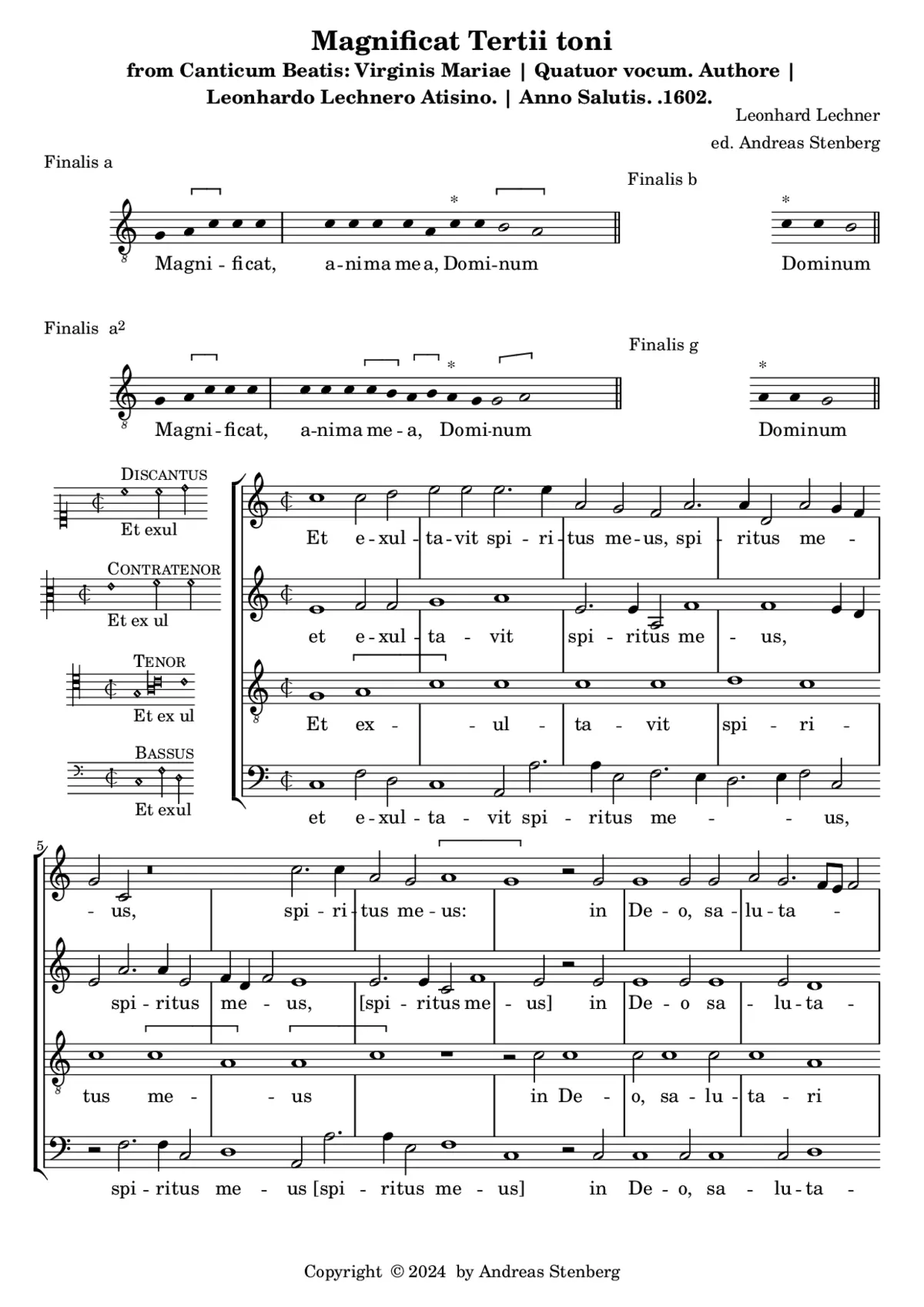 Magnificat Tertii toni - Page 1