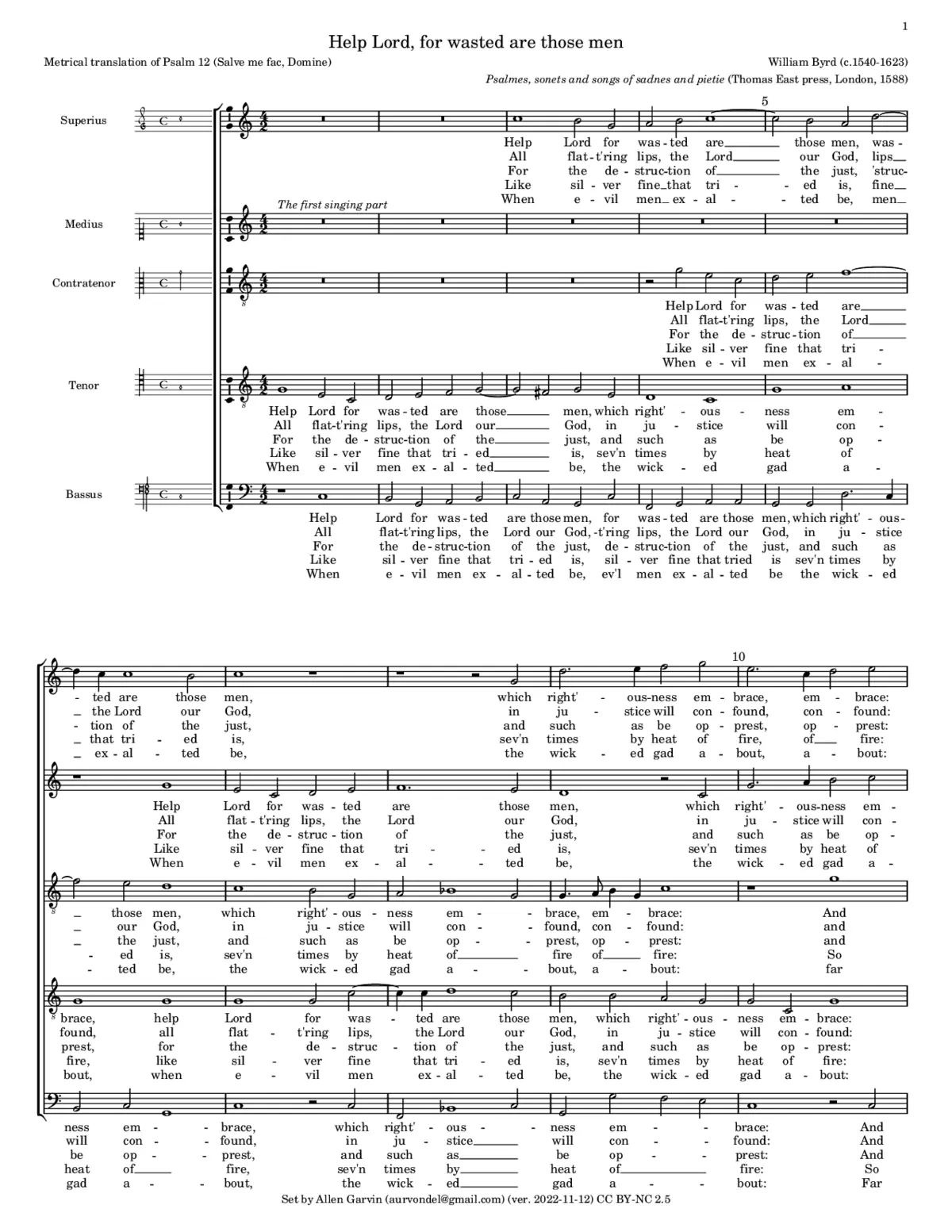 Help, Lord, for wasted are those men - Page 1