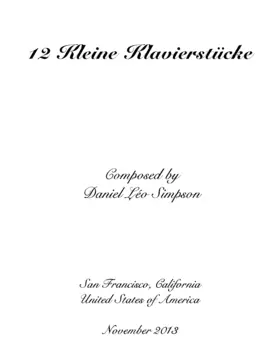 12 Kleine Klavierstücke