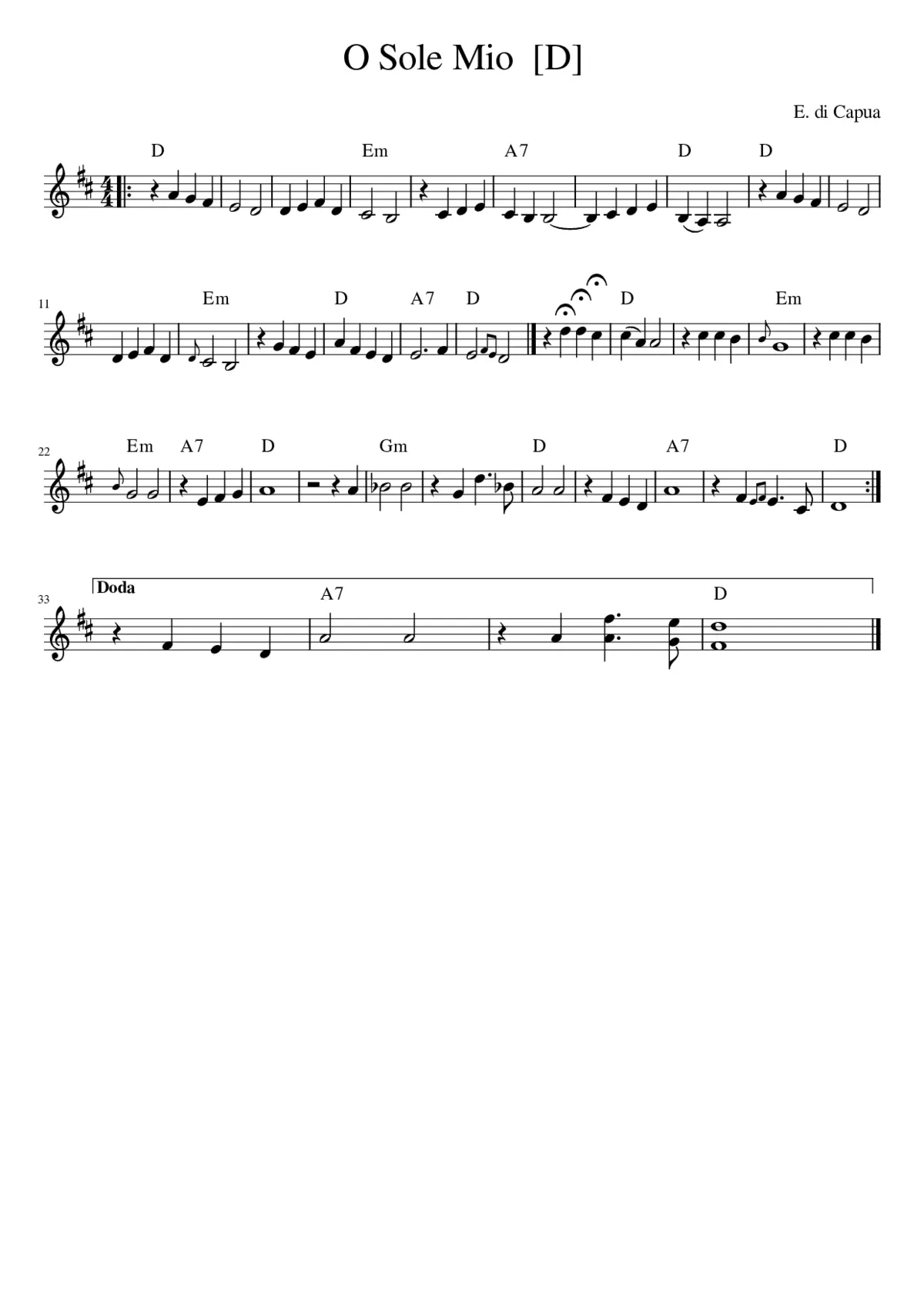 'O Sole Mio - Page 1