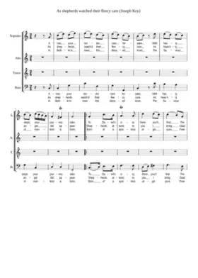 As shepherds watched their fleecy care