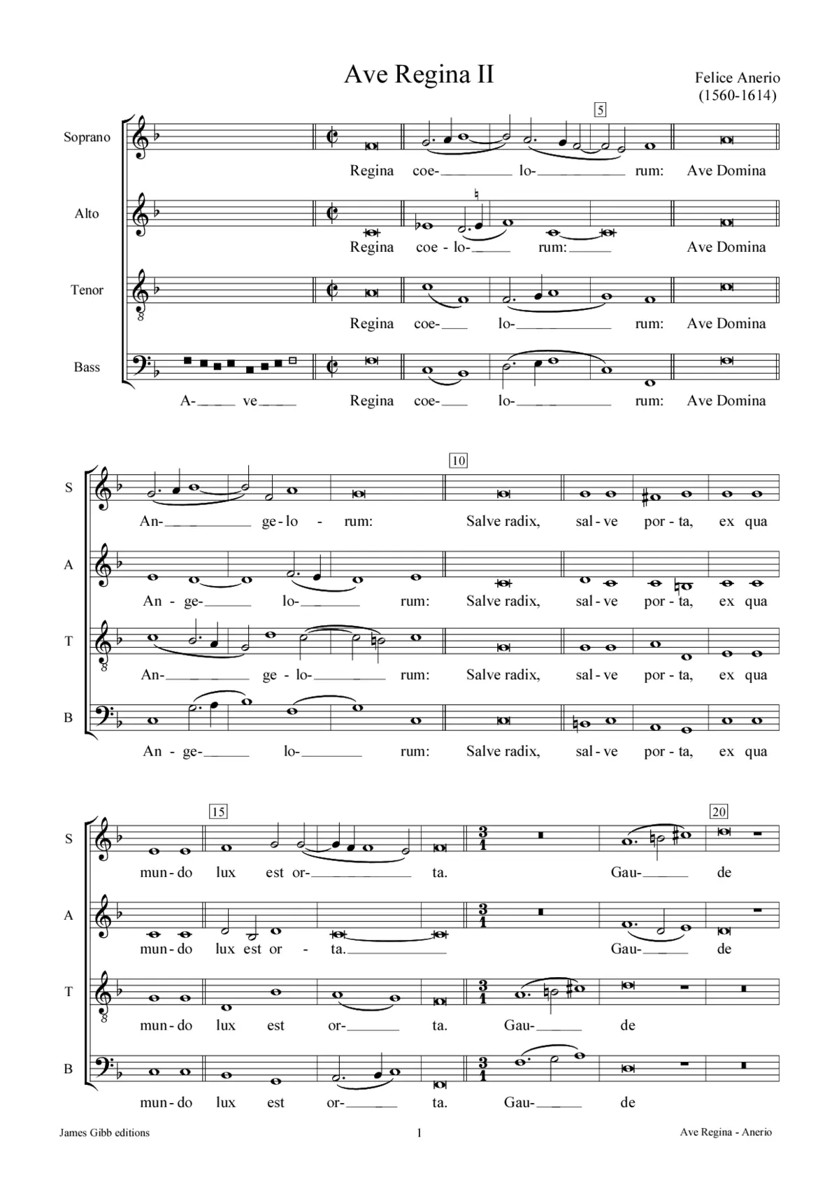 Ave Regina coelorum - Page 1