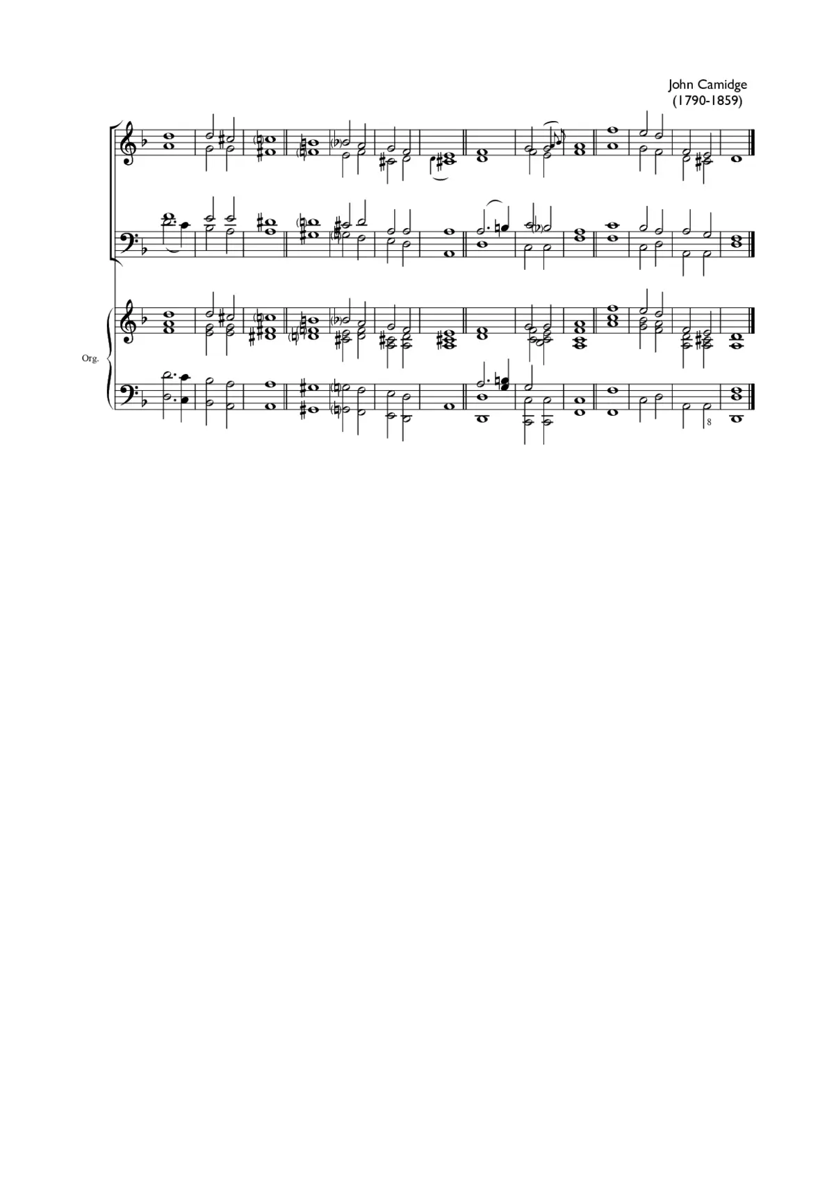 Double chant in D minor - Page 1