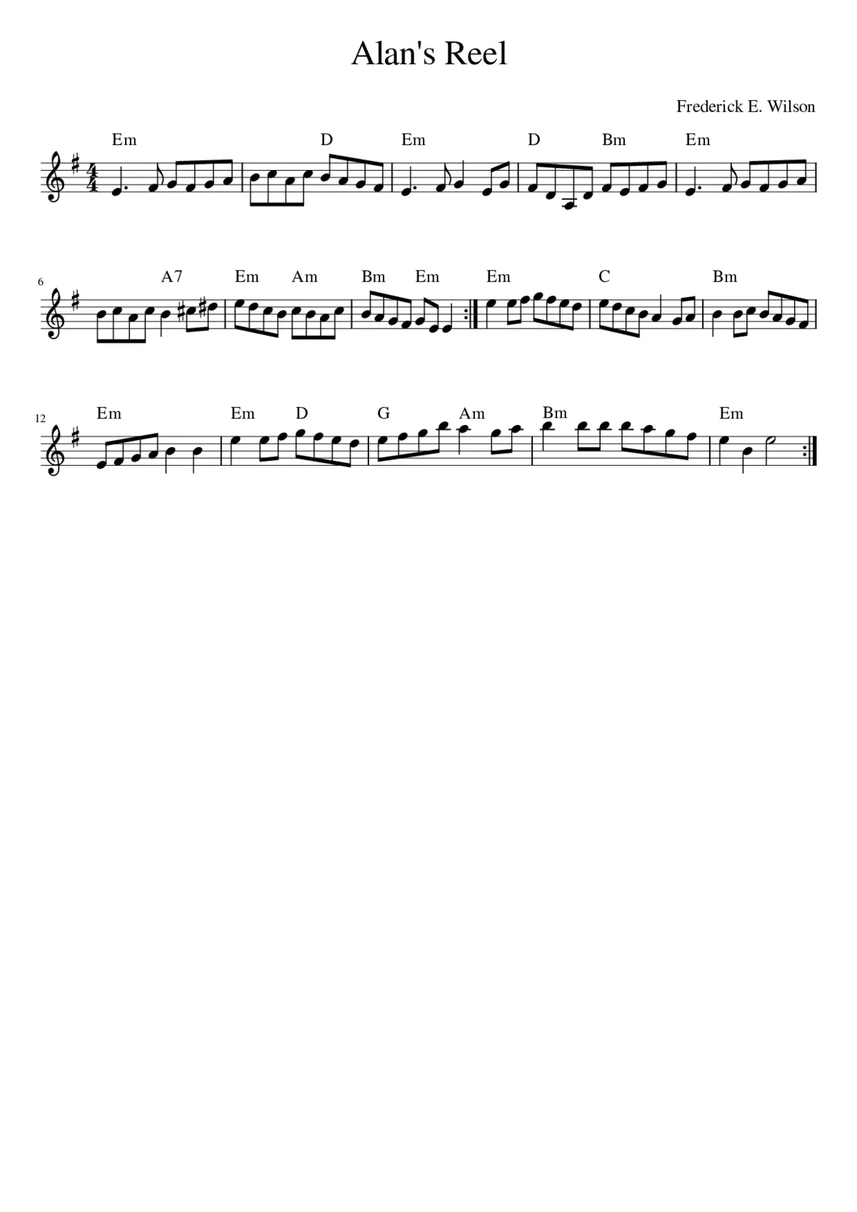 Alan's Reel - Page 1