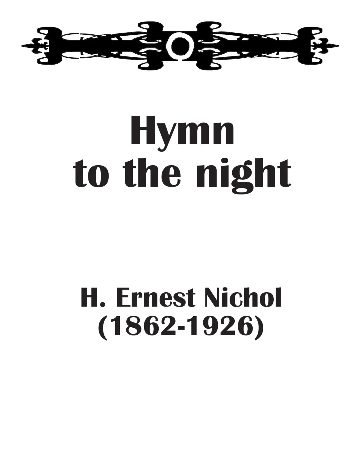 Hymn to the night - Page 1