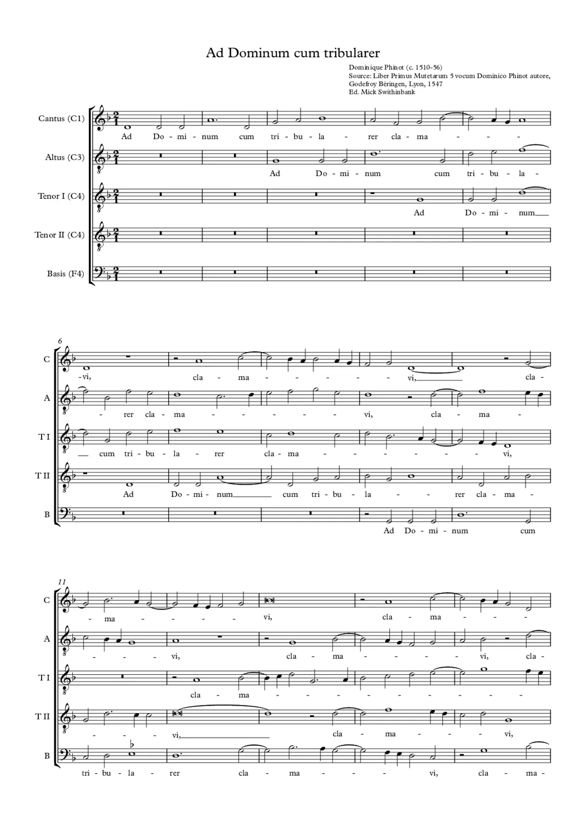 Ad Dominum cum tribularer - Page 1