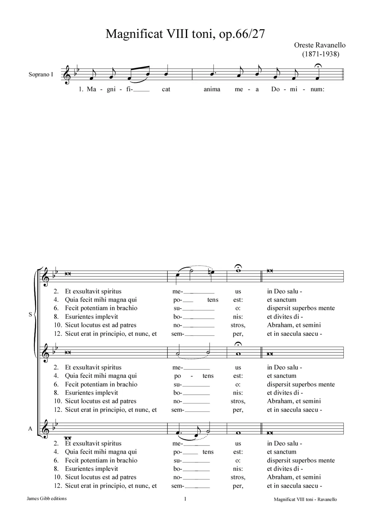 Magnificat VIII toni, op. 66/27 - Page 1