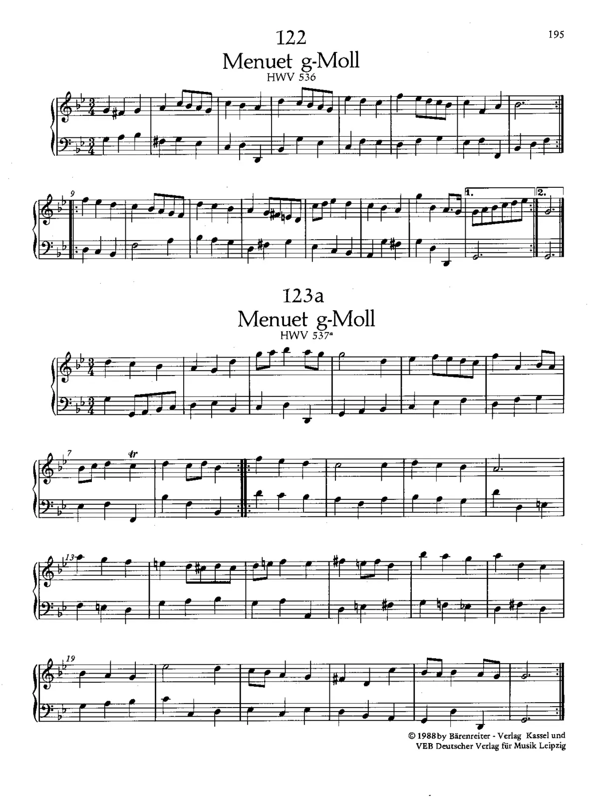 Minuet in G minor - Page 1