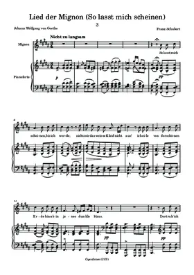 Lied der Mignon (So lasst mich scheinen)