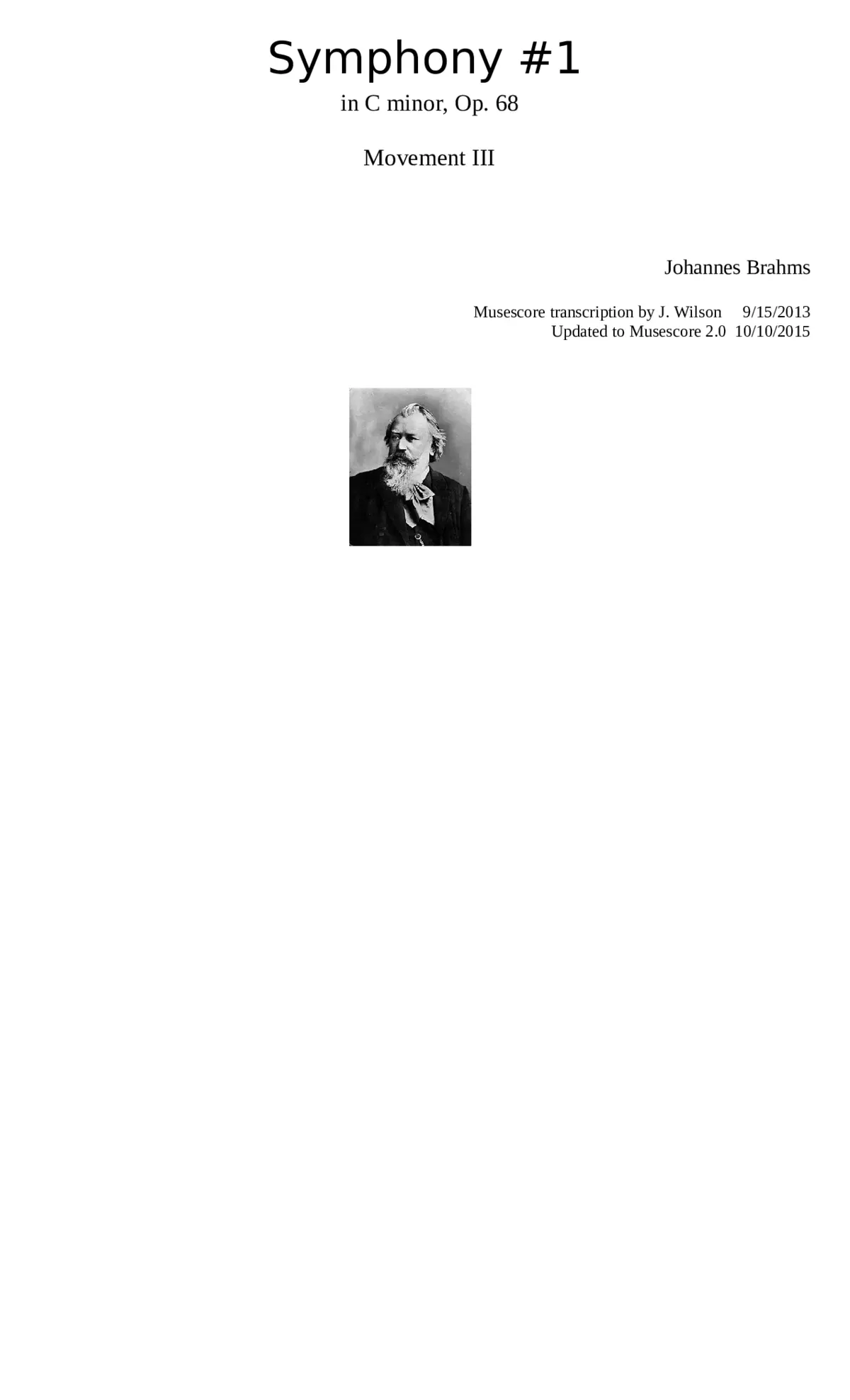 Symphony No.1 Op.68 - Page 1