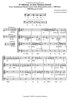 O Adonai, et dux Domus Israel
