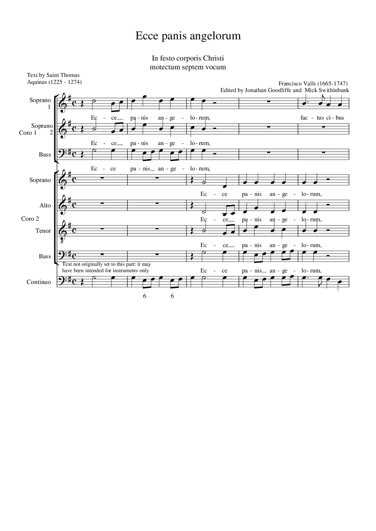 Ecce panis angelorum - Page 1