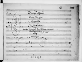 Douze Fugues pour l'orgue