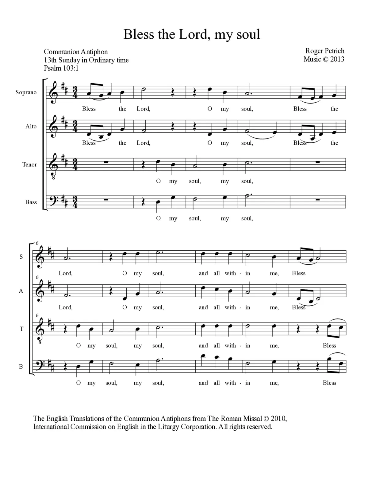 Bless the Lord, O my soul - Page 1